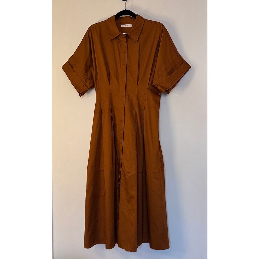 Co Pleated Cotton Midi Dress